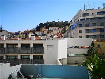 View of the Light Blue Apartments Downtown Lisbon