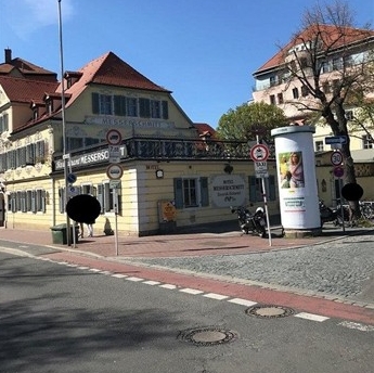 View of the Romantik Hotel Weinhaus Messerschmitt in Bamberg