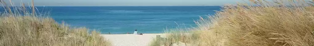 Panorama image of a german beach