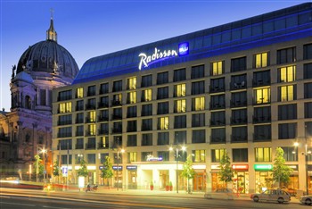 View of the Radisson Collection Hotel in Berlin