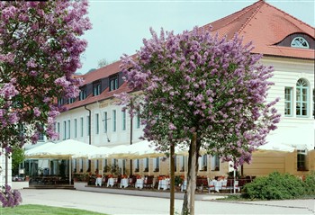 View of the Schloss Hotel Pillnitz in Dresden