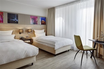 View of the Lindner Hotel Airport JDV in Dusseldorf