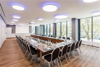 View of the Radisson Blu Hotel in Dusseldorf