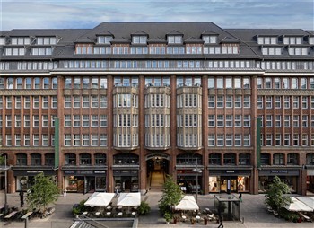 View of the Conrad Hotel in Hamburg