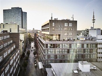 View of the SIDE Design Hotel in Hamburg