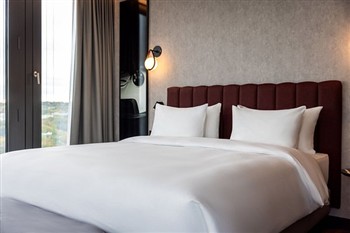 View of the Radisson Blu Hotel in Stuttgart