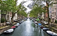 Amsterdam Canal and boats