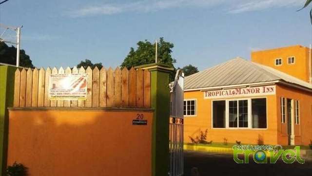 tropical manor entrance