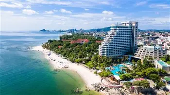 View of the luxury resort Hilton Spa Resort in Hua Hin