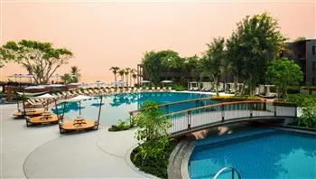 View of the luxury resort Marriott Spa Resort in Hua Hin