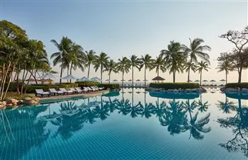 View of the luxury resort Hyatt Regency in Hua Hin