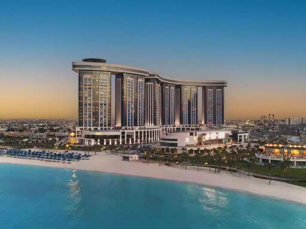 View of the luxury resort Rixos Premium Alamein in Egypt