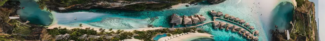 Panorama images of luxury resorts in South America