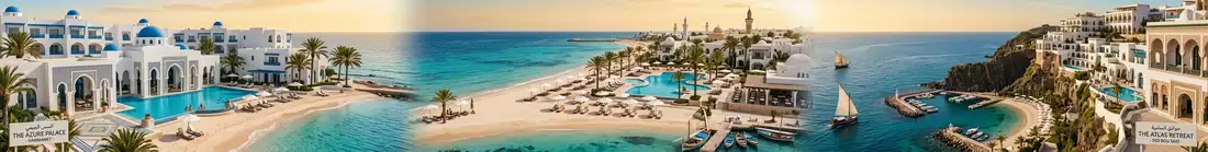 Panorama images of arabian luxury resorts