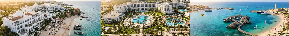 Panorama images of luxury resorts