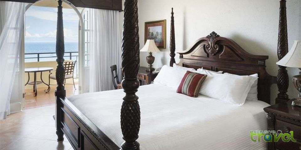 bedroom with ocean view