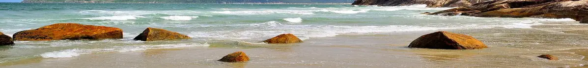 Panorama image of a cove in Brazil