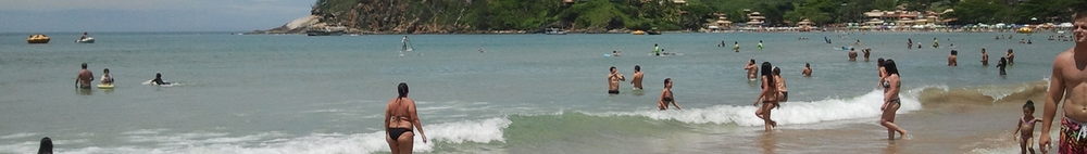 Panorama image of Buzios beach in Brazil