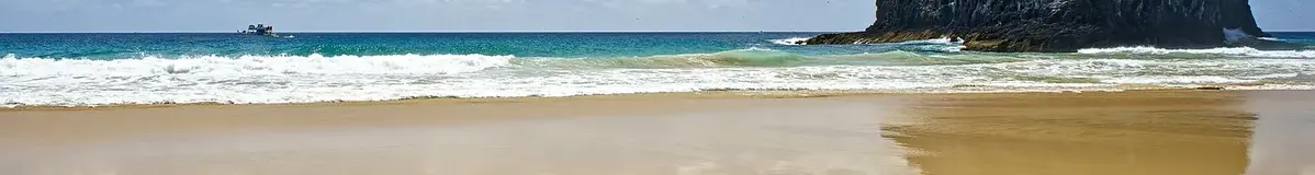 Panorama image of Fernando de Noronha beach in Brazil