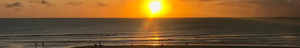 Panorama image of the beach in Pipa Brazil