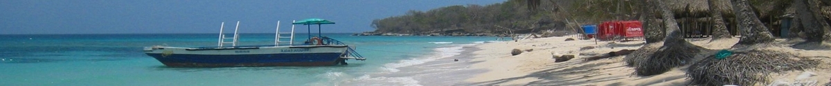 Panorama image of beach in Cartagena