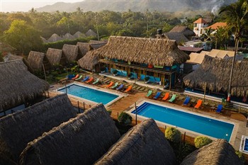 View of the The Tiki Hut Hostel Palomino in Palomino