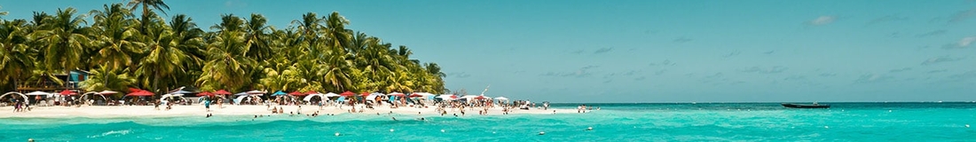 Panorama image of Tayrona beach