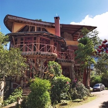 View of the Hosteria Finca Chamanapamba in Banos