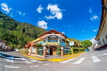 View of the La Floresta Hotel in Banos