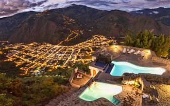 View of the Luna Volcan Adventure Spa in Banos