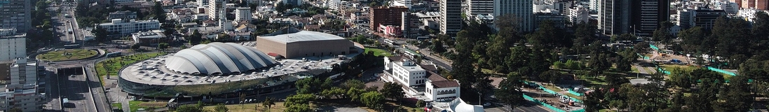 Panorama aerial view of Quito in Ecuador