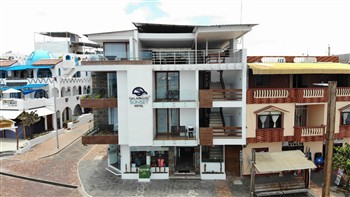 View of the Galapagos Sunset Hotel in San Cristobal