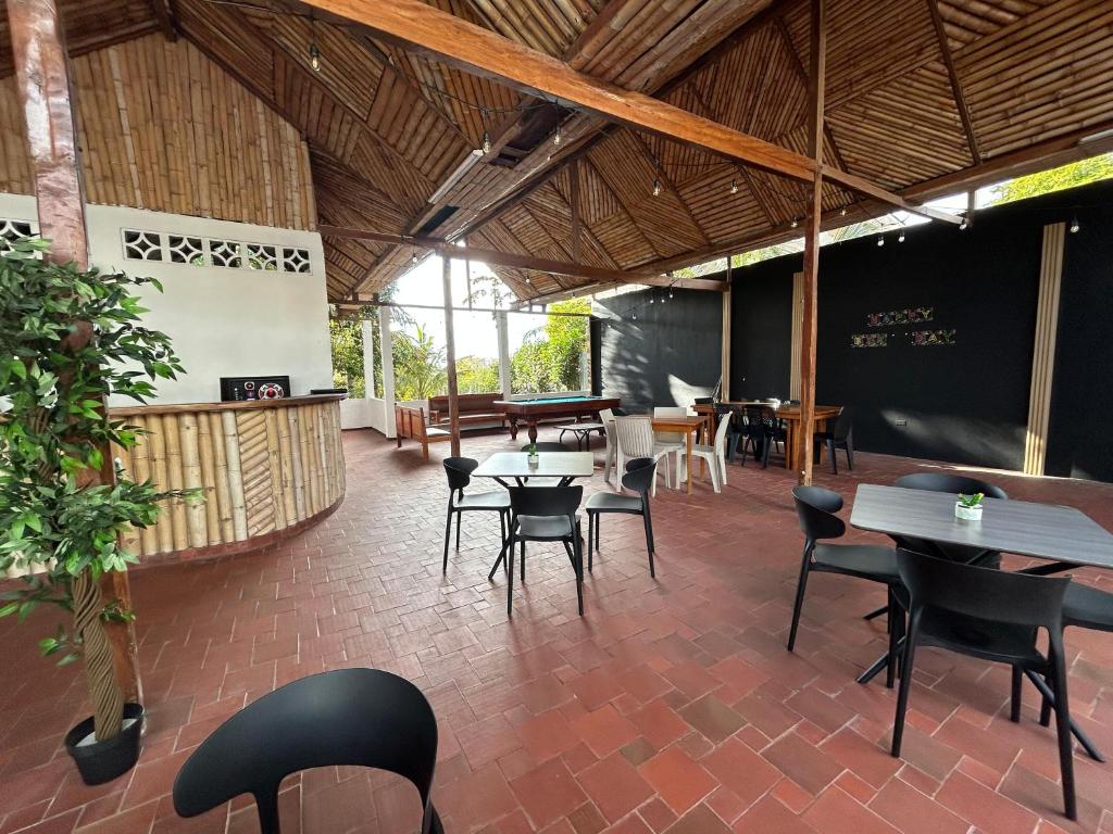 View of the Hotel Mar Azul in San Cristobal