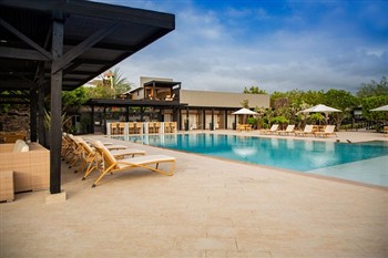 View of the Finch Bay Galapagos Hotel in Santa Cruz