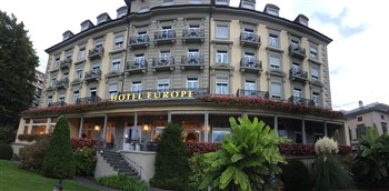 View of the Grand Hotel Europe in Lucerne