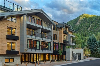 View of the W Hotel in Aspen