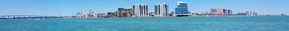 Panorama image of Clearwater beach in Florida USA