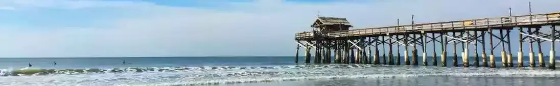 Panorama image of Cocoa Beach Florida in USA