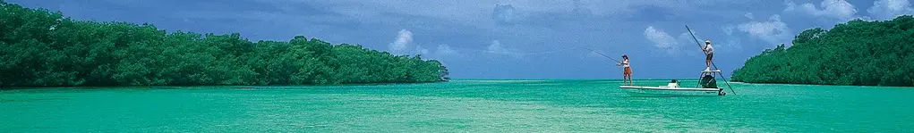 Panorama image of paddle boarding in the Florida Keys USA