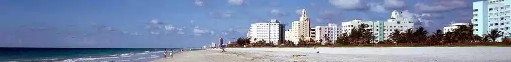 Panorama image of Miami beach in USA