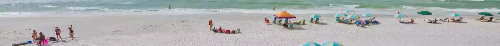 Panorama image of the beach in Sanibel Island in USA