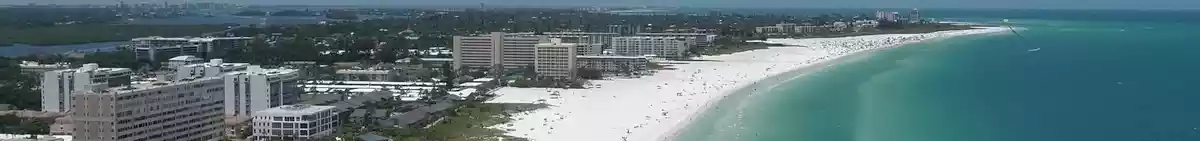 Panorama image of Sarasota beach Florida in USA