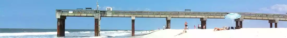 Panorama image of St Augustine beach in Florida