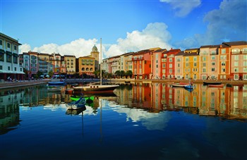 View of the Loews Portofino Bay Hotel in Orlando