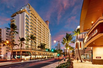 View of the Hilton Garden Inn Waikiki in Hawaii