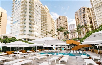 View of the Hilton Vacation Club Honolulu in Hawaii