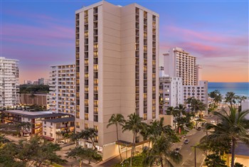 View of the Hyatt Place Waikiki Beach in Hawaii