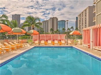 View of the The Ambassador Hotel Waikiki in Hawaii