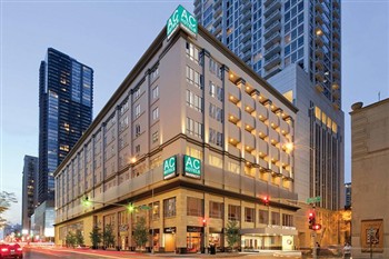 View of the Ac Hotel Downtown in Chicago