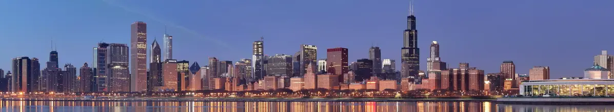 Panorama image of Chicago in USA